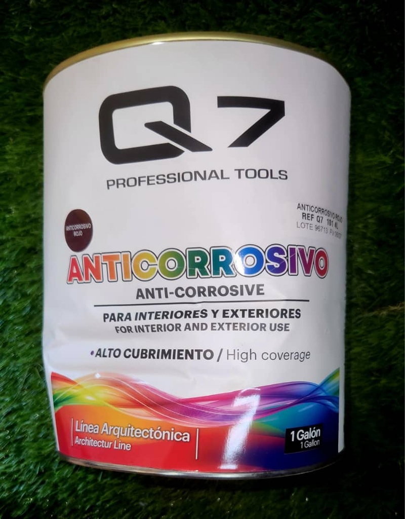 PINTURA ESMALTE, LATA DE 1 GALÓN ANTICORROSIVO ROJO-Q7