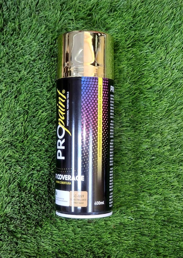 POTE DE PINTURA EN SPRAY-PRO PAINT- COLOR ORO BRILLANTE