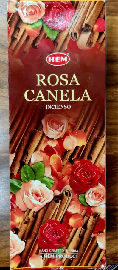 CAJA DE INCIENSO DE VARITA ROSA CANELA HEM-45