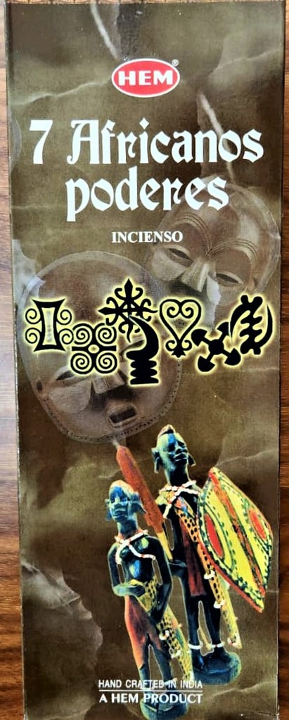 CAJA DE INCIENSO 7 PODERES AFRICANOS HEM-34 