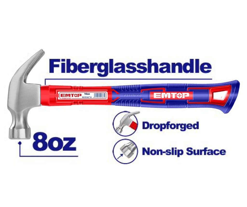 Martillo de carpintero 8oz (Claw hammer). EHAMCH0801