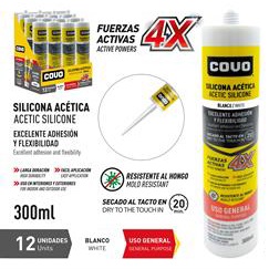 SILICONA BLANCA ACÉTICA, MARCA COVO
