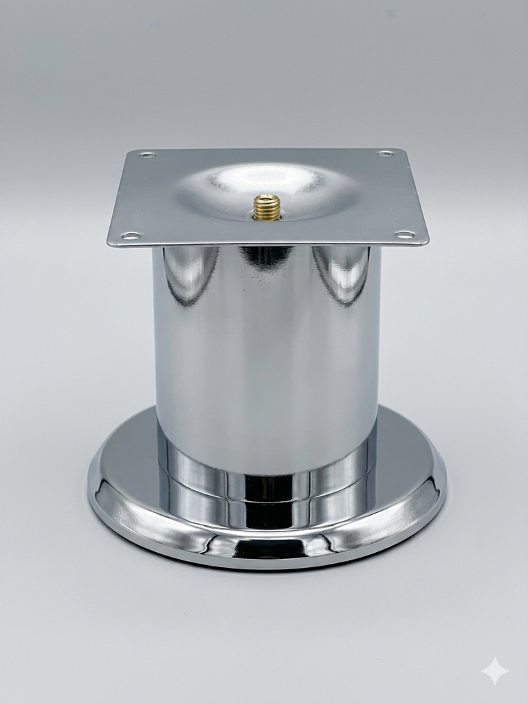 PATAS METÁLICAS PLATEADAS PARA MUEBLES, DE 100MM DE ALTURA, HW-Z040