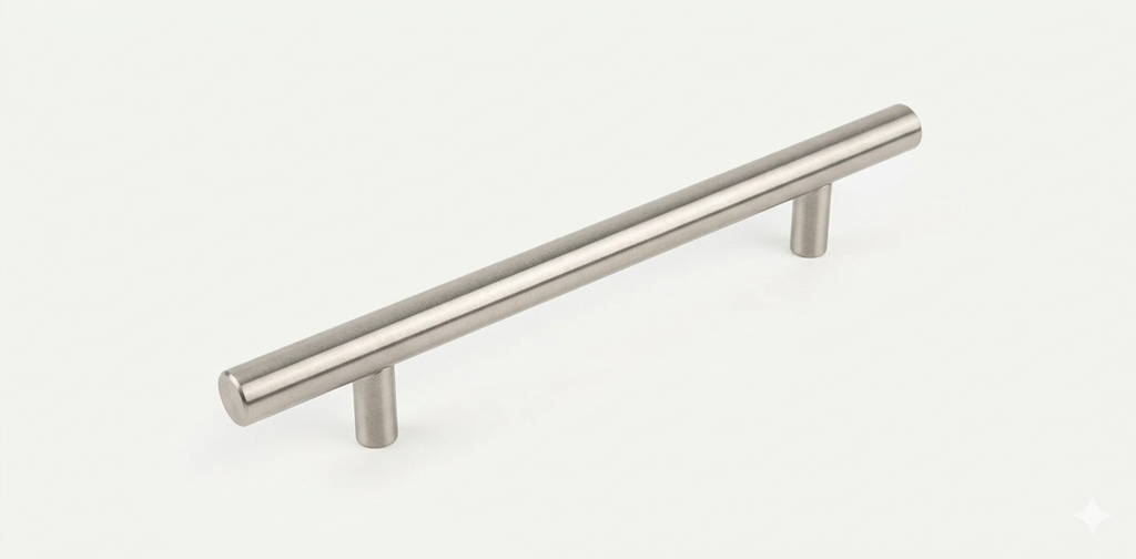 MANIPULADORES METÁLICOS PLATEADOS PARA MUEBLES, DIMENSIONES 120X960MMX1560MM, PUSH HANDLE.