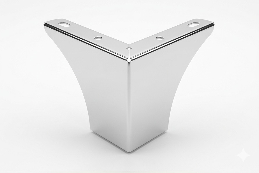 PATA METALICA DE ANGULO 10 CM PLATA (CAJA X 120U)