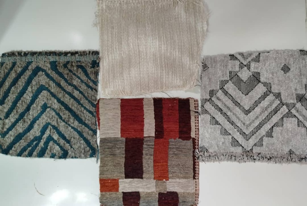 LOTE 2 DE TEJIDOS VARIOS PARA TAPICERÍA, 1.50M (60") DE ANCHO, 100% POLIÉSTER.