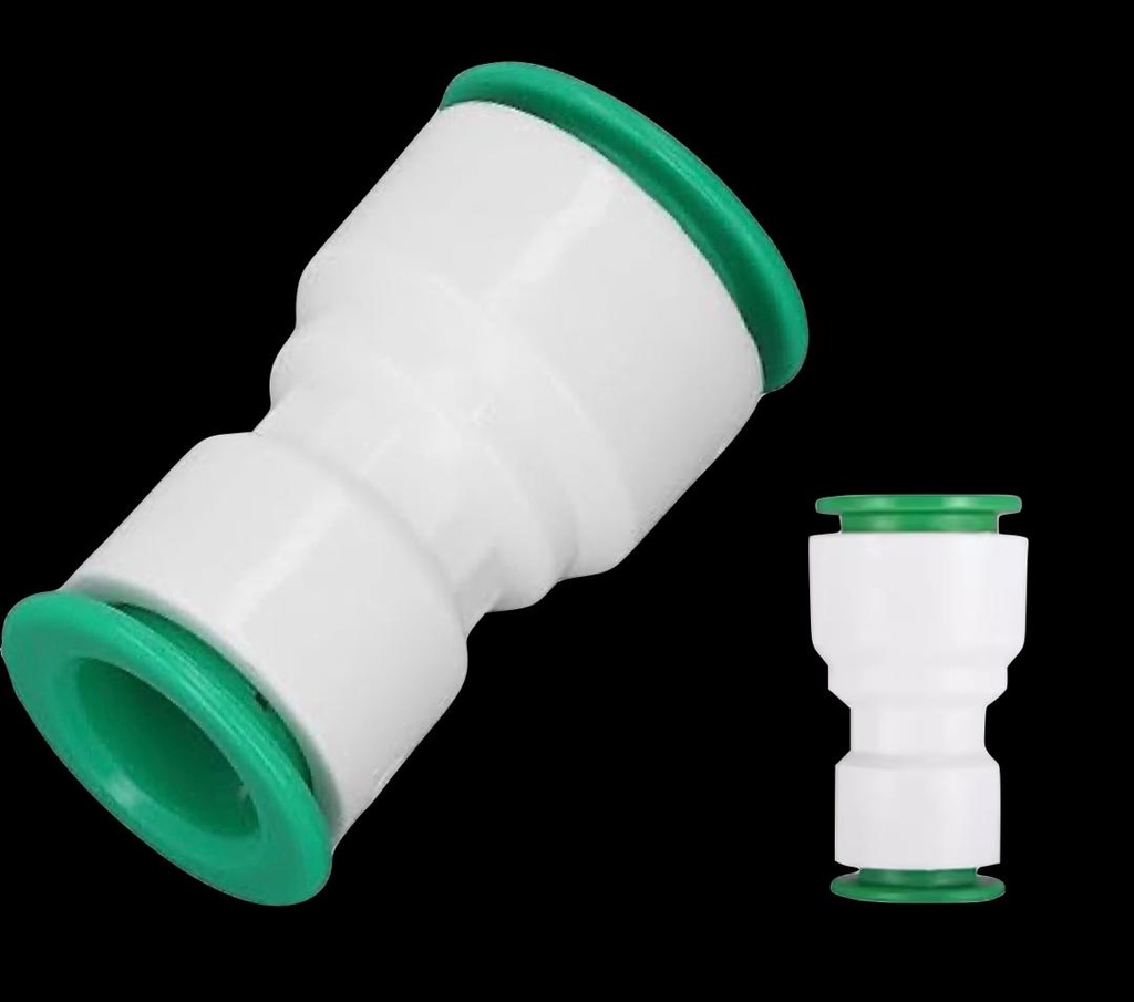REDUCIDO PLÁSTICO DE 1" X 3/4" DE DIÁMETROS CON CONECTOR RÁPIDO EN AMBOS EXTREMOS