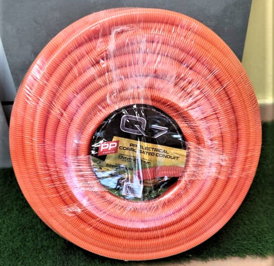 ROLLO DE MANGUERA FLEXIBLE 1"(20MM X 25MM 100M) NARANJA-Q7