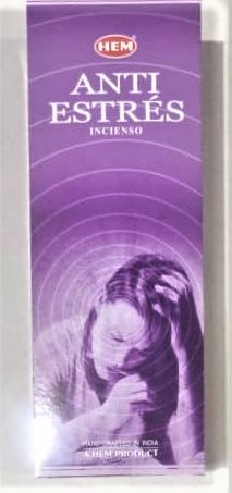 CAJA DE INCIENSO DE VARITA ANTI STRESS HEM-27