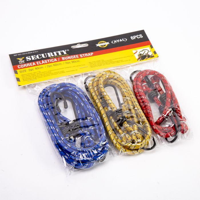 SET DE CORREAS ELÁSTICAS PARA EQUIPAJE, MARCA SECURITY