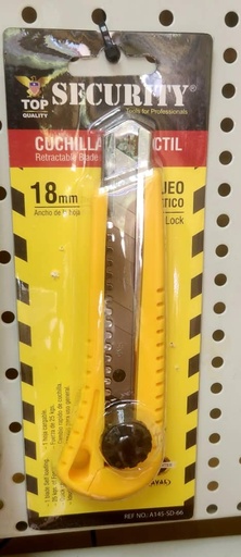 [A145-SD-66] CUCHILLA RETRACTIL 18 mm, MARCA SECURITY