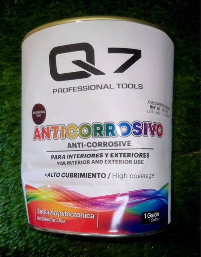 [Q7-101-4L] PINTURA ESMALTE, LATA DE 1 GALÓN ANTICORROSIVO ROJO-Q7