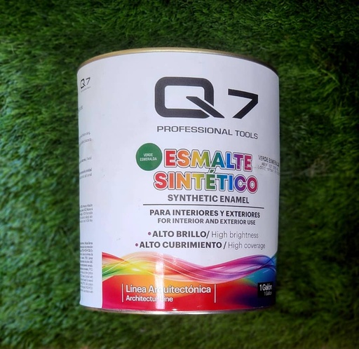 [Q7-205-4L] PINTURA ESMALTE, LATA DE 1 GALÓN VERDE ESMERALDA