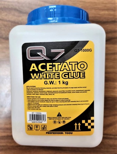 [Q7-1000G] PEGA BLANCA MADERA / ACETATO-1000 GRAMOS.-Q7