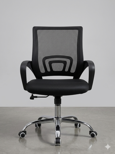 [TT-STJ-9005B] SILLA CON RESPALDO DE MALLA PARA OFICINA, STJ-9005B.