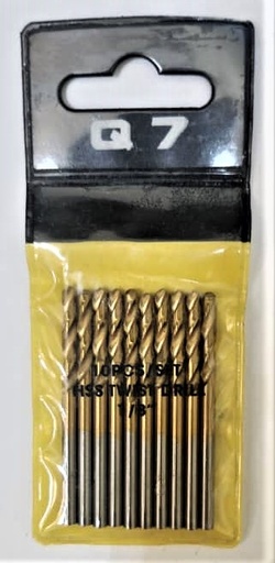 [Q7‐11‐1/8] JGO. 10 PCS BROCA CALIBRADA PARA METAL 1/8"‐Q7