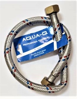 [Q7-F-2516-N] MANGUERA DE ABAS -F1/2" X F1/2"X 40CM.- AQUA-Q