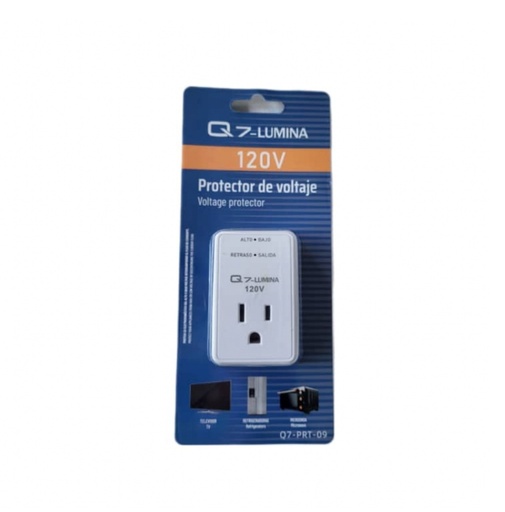 [ProtVolt-CasaReal-01] PROTECTOR DE VOLTAGE DE 120 VOLTS.Q7 LUMINA(Q7-PRT-09) BLANCO