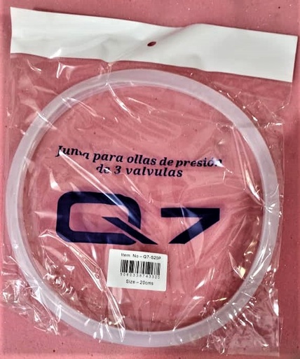 [Q7-S20P] JUNTA DE SILICONA P/OLLA 3 VALVULAS
20CM-4 L. -Q7