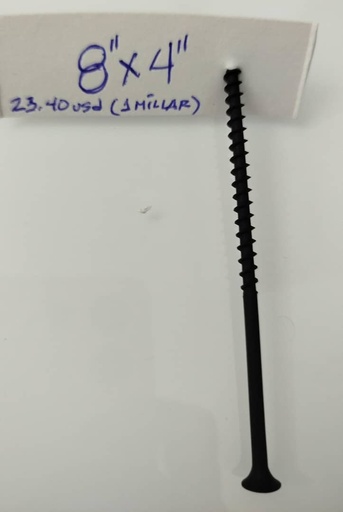 [Q7-DRYW-2(8X4)] TORNILLO DRYWALL-ROSCA ANCHA-1000 UD EN CAJAS DE 250 UD.-8"X 4"-Q7