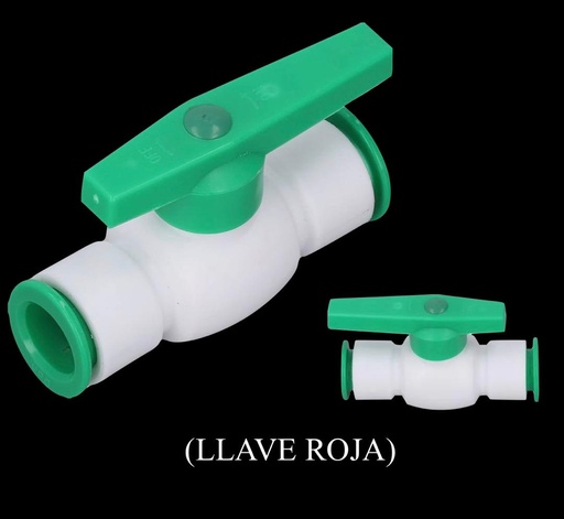 [PLAST.CON-LINYIV-20] VÁLVULA PLÁSTICA DE PASO DE BOLA DE 3/4" DE DIÁMETRO CON CONECTOR RÁPIDO EN AMBOS EXTREMOS