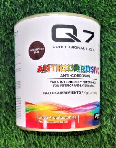[Q7-101-1/4] POTE 1/4 GALON DE PINTURA ANTICORROSIVO ROJO-Q7