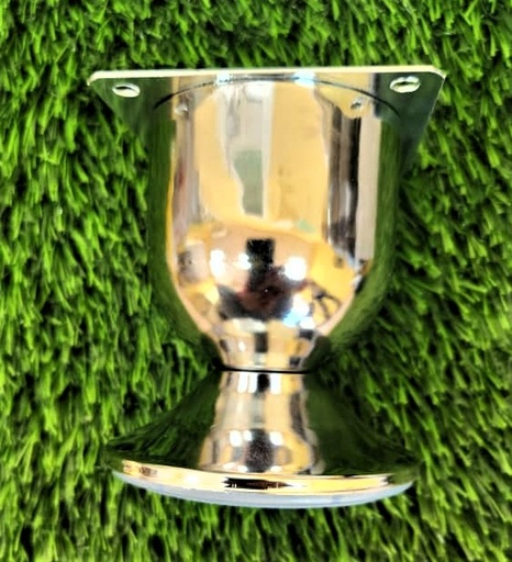[E284-SL-013] PATA CILINDRICA FORMA DE COPA CROMADA DE 8 CM DE ALTURA