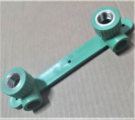 [DL20-1/2F] CODO DOBLE C/ROSCA 1/2" TERMOFUSION-PPR-VERDE